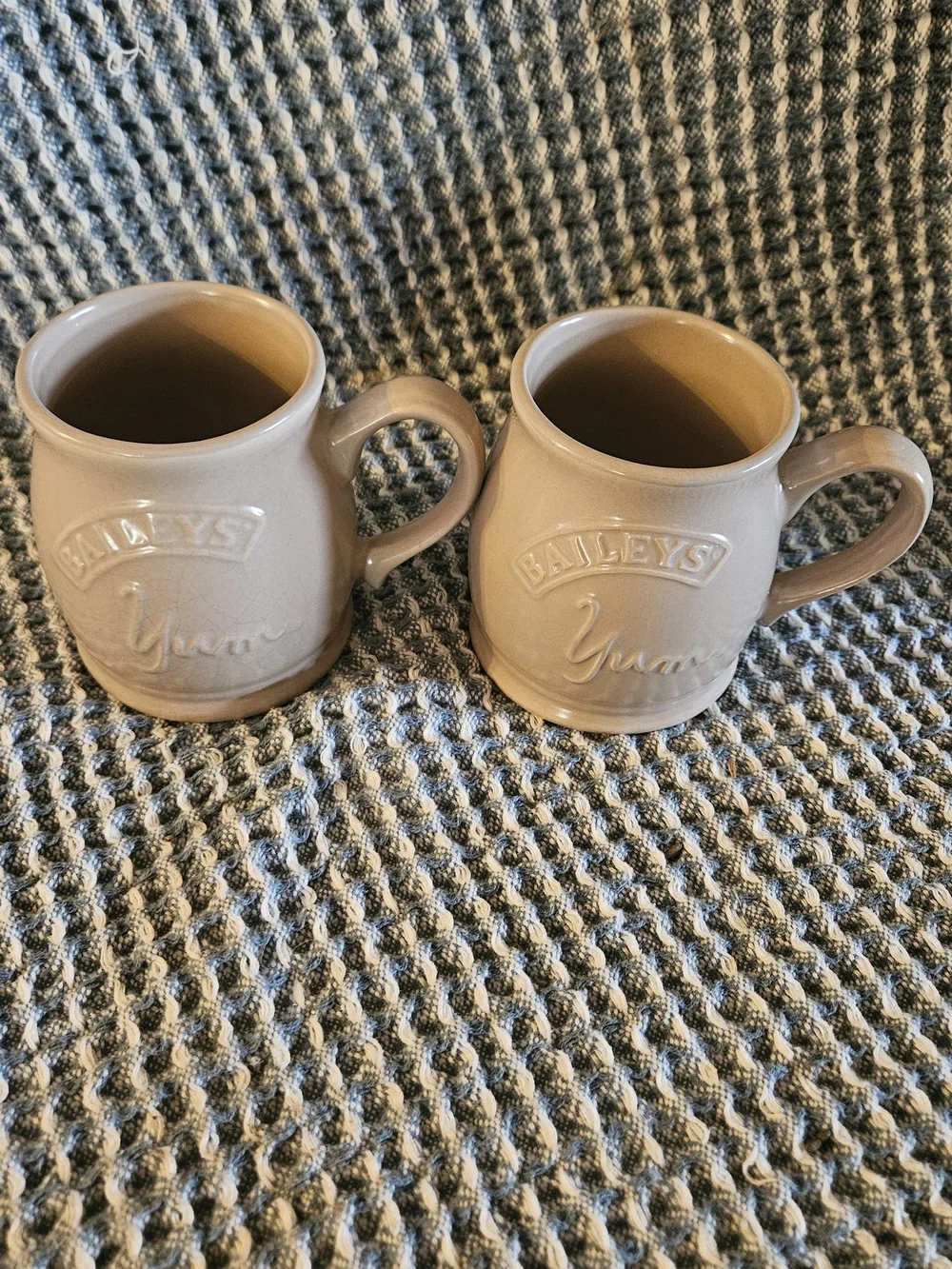 Cream Ceramic Mug Set of 2 - Warm Beige